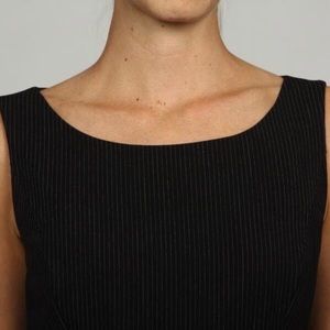 TAHARI by ASL Sleek Elegant Pinstripe Tailor Fit Suit Shell Layering Crop Vest
